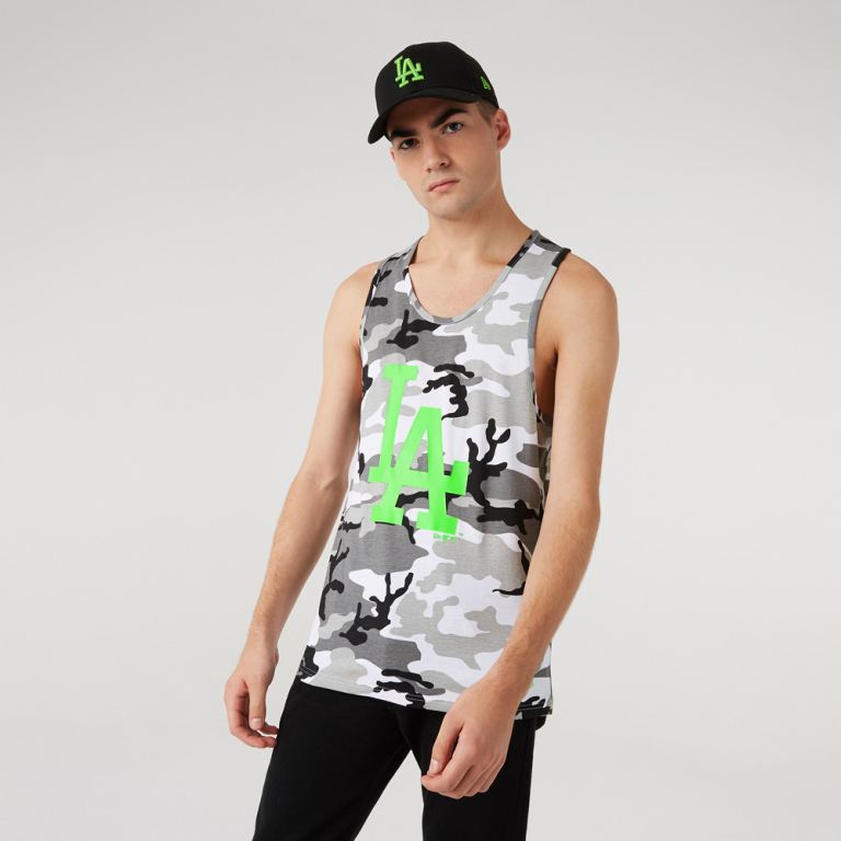 Ropa New Era Mlb Blancos - LA Dodgers MLB Neon Tank Top 01498QOJL